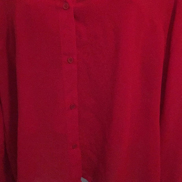 Forever 21 red button down top- large - Picture 5 of 7